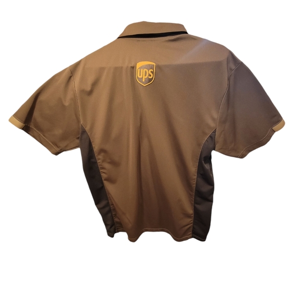 UPS size M United Parcel Service Brown Uniform Short Sleeve polo shirt - Picture 3 of 8